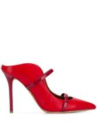 Malone Souliers Thin Strap Mules - Red