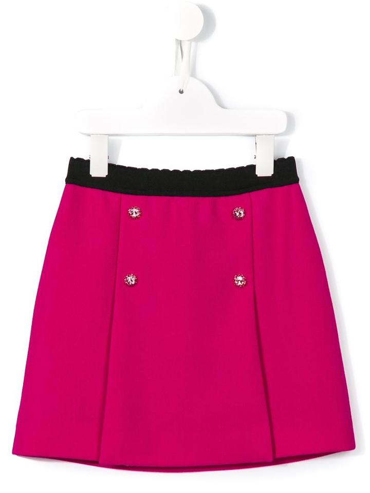 Dolce & Gabbana Kids A-line Skirt, Girl's, Size: 8 Yrs, Pink/purple