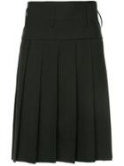 Comme Des Garçons Vintage Knee Length Pleated Kilt - Black