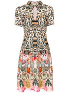 Temperley London Spiral Printed Mini Dress - Multicolour