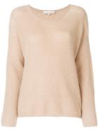 Vanessa Bruno Slouchy Ribbed Knit Sweater - Nude & Neutrals