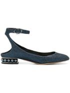 Nicholas Kirkwood Lola Pearl Ballerinas - Blue