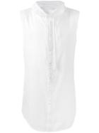 Unconditional - Sleeveless Funnel Neck Shirt - Men - Cotton - Xxl, White, Cotton