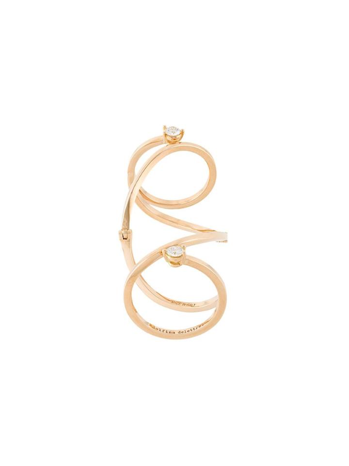 Delfina Delettrez 'handroid' Diamond Ring - Metallic