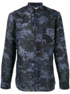 Burberry Printed Shirt, Men's, Size: Xl, Black, Cotton/linen/flax