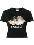 Fiorucci Logo Print Cropped T-shirt - Black
