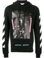 Off-white Caravaggio Printed Hooded Sweatshirt, Size: Large, Black, Cotton