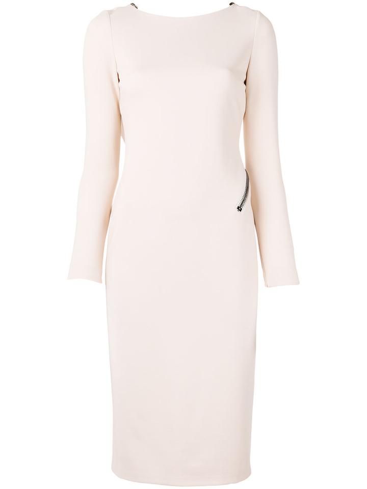 Tom Ford Open Zip Back Dress, Women's, Size: 40, Pink/purple, Silk/polyamide/spandex/elastane/viscose