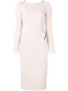 Tom Ford Open Zip Back Dress, Women's, Size: 40, Pink/purple, Silk/polyamide/spandex/elastane/viscose
