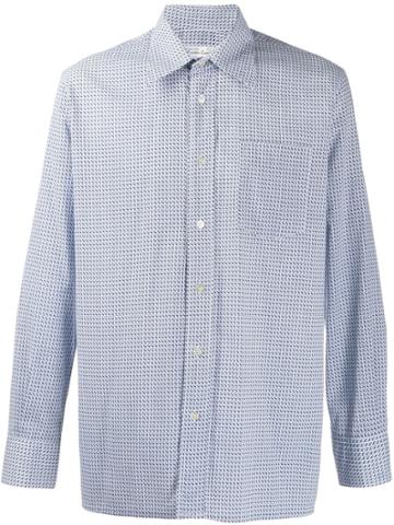 Pierre Cardin Pre-owned '1970s Swirl Print Shirt - Blue