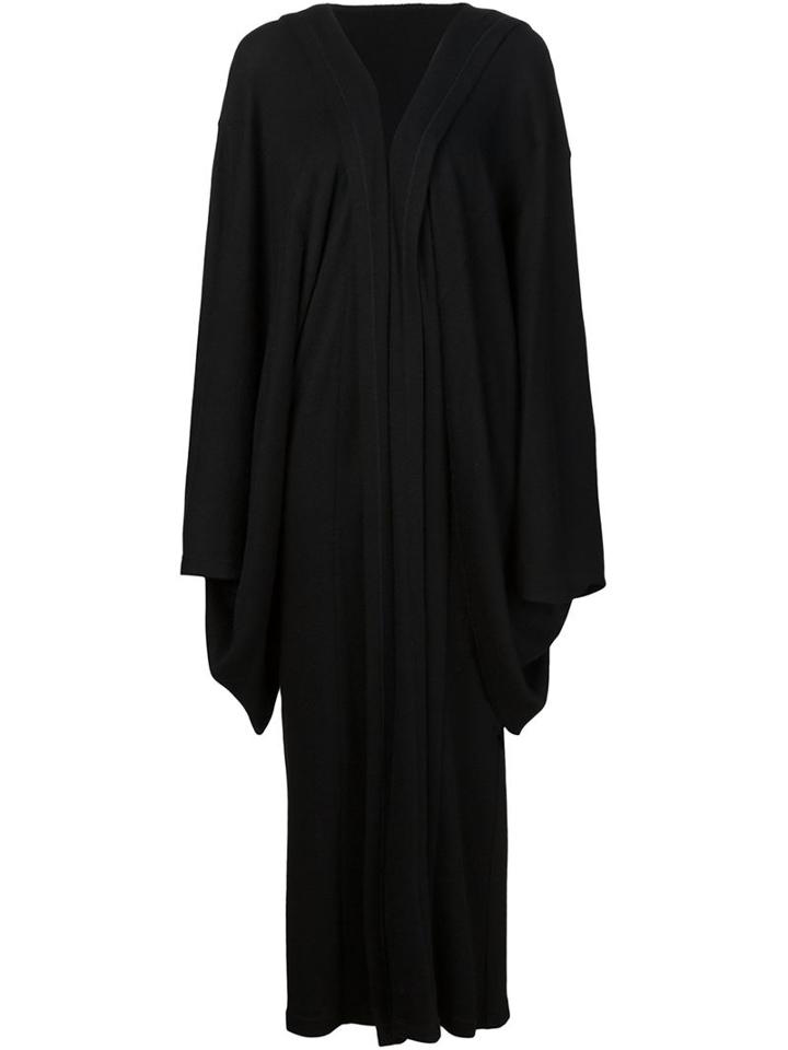 Yohji Yamamoto Hooded Long Cape, Women's, Size: 1, Black, Wool