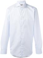 Canali Striped Shirt, Size: 43, Blue, Cotton