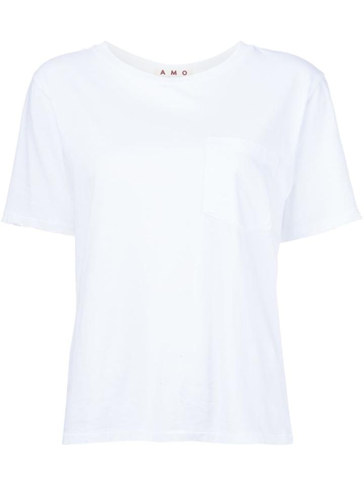 Amo Distressed T-shirt, Women's, Size: Xs, White, Cotton