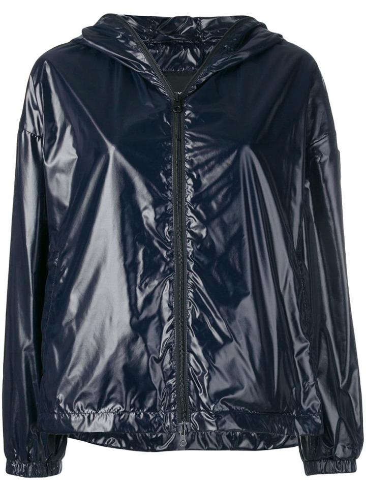 Duvetica Logo Hooded Rain Jacket - Blue