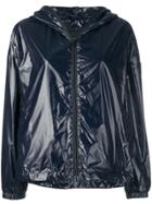 Duvetica Logo Hooded Rain Jacket - Blue