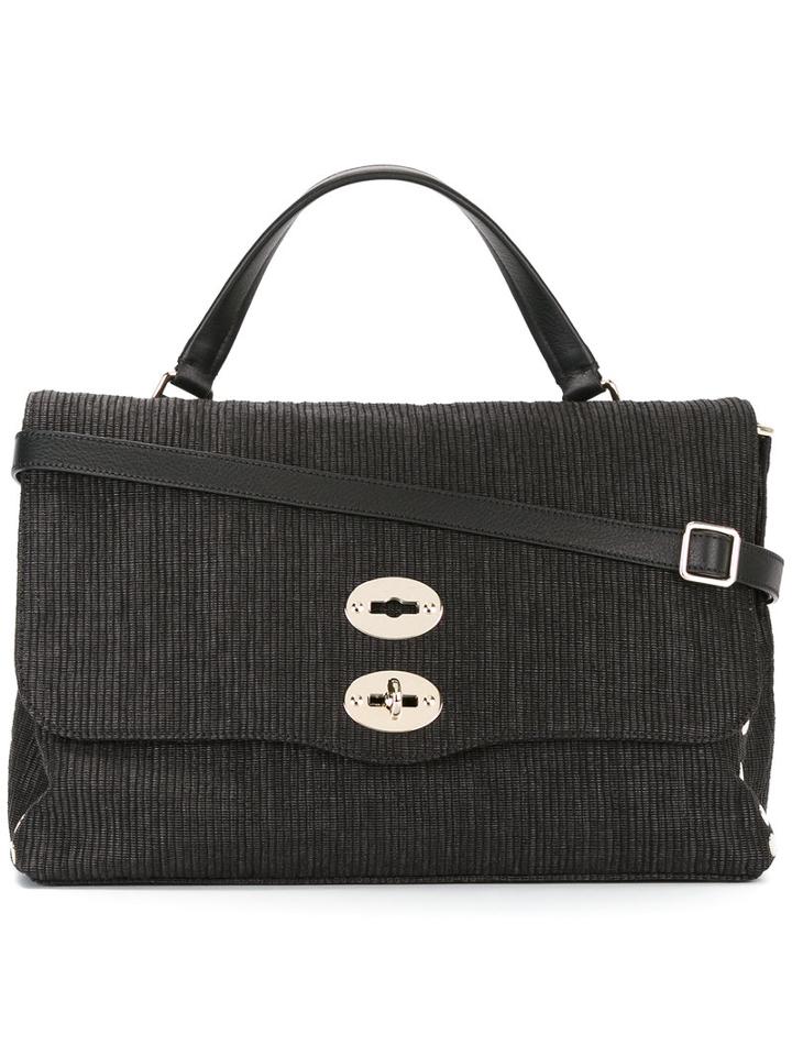 Zanellato Postina Medium Tote, Women's, Black, Canvas