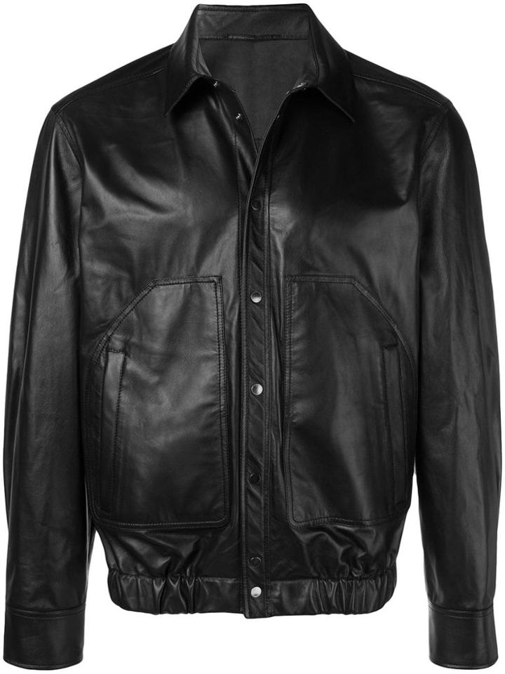 Neil Barrett Shirt-leather Jacket - Black