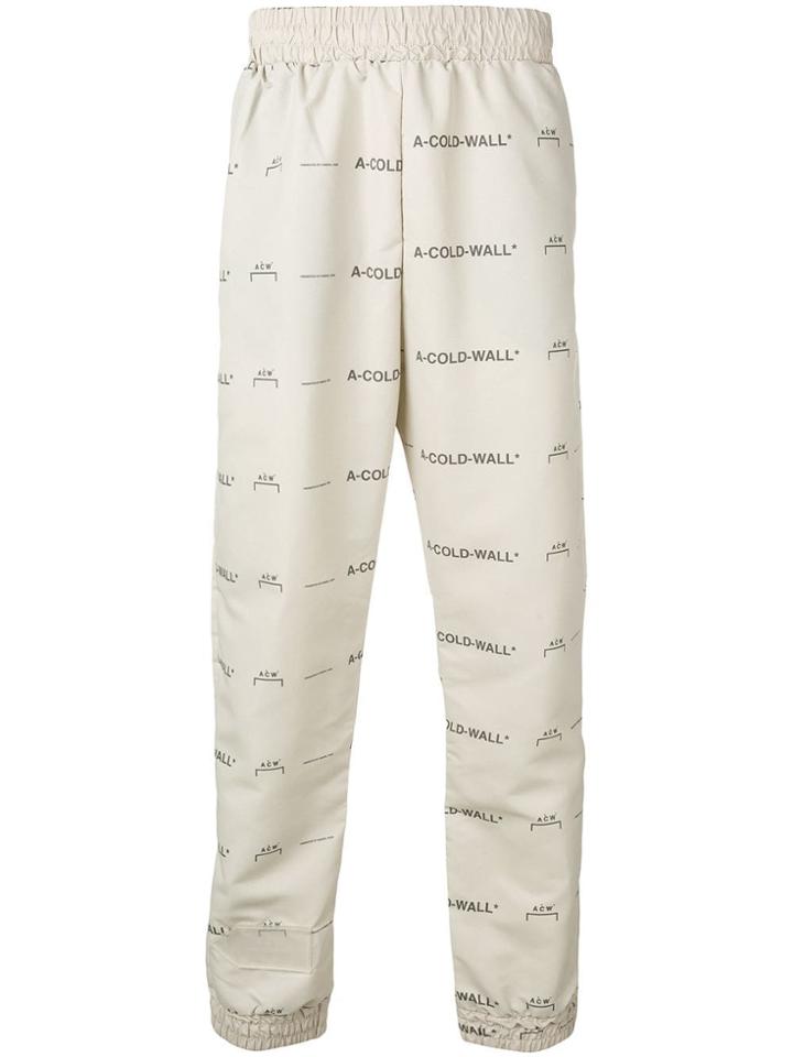 A-cold-wall* Logo Track Trousers - Neutrals