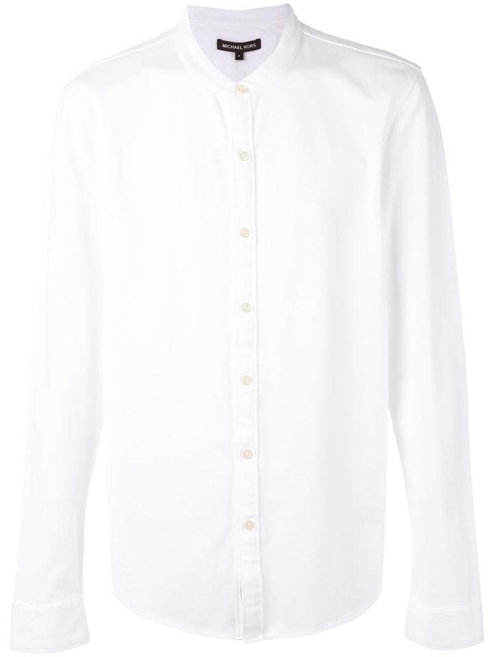 Michael Kors - Band Collar Shirt - Men - Cotton - Xl, White, Cotton