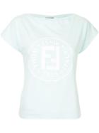 Fendi Vintage Logo Print T-shirt - Blue