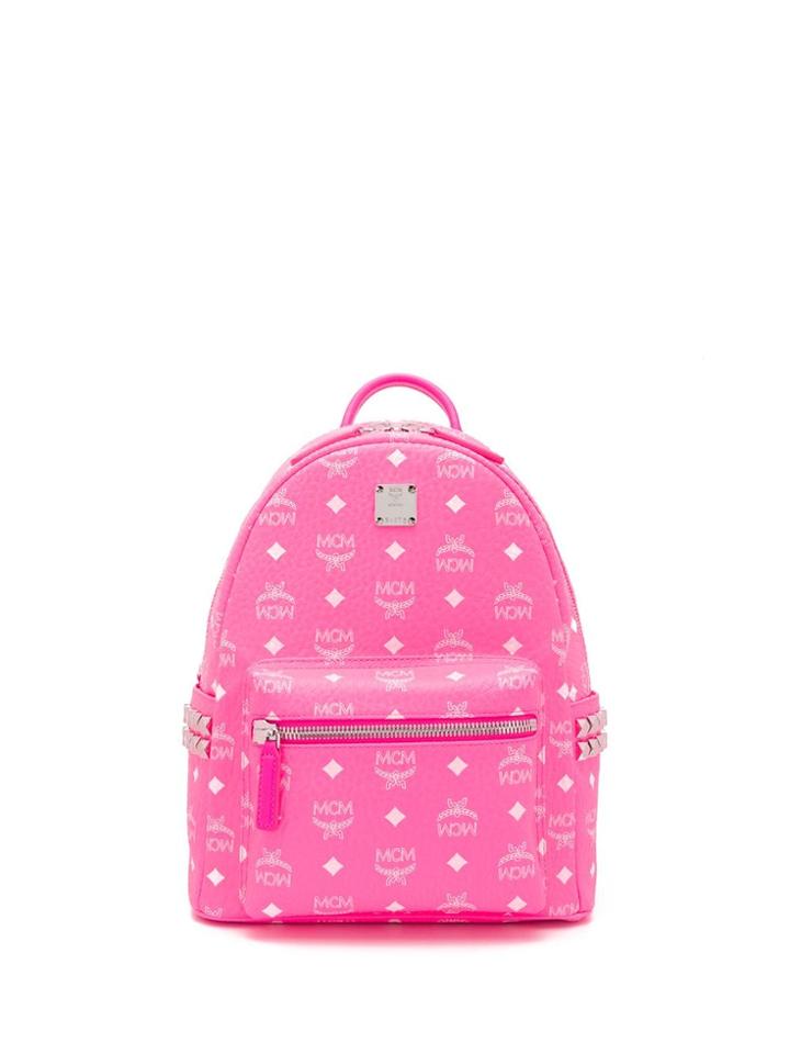 Mcm Classic Logo Backpack - Pink