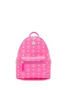 Mcm Classic Logo Backpack - Pink