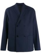 Oamc Loose-fit Double-breasted Blazer - Blue