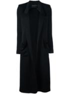Erika Cavallini Open Front Coat, Women's, Size: 42, Black, Acetate/viscose/polyester
