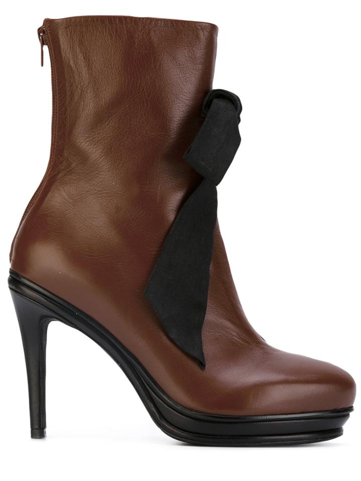 A.f.vandevorst Bow Front Ankle Boots - Red