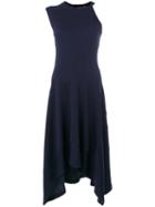 Proenza Schouler - Frill-trim Dress - Women - Cotton/nylon/wool - 8, Blue, Cotton/nylon/wool