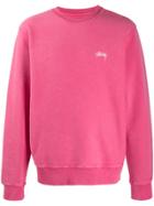 Stussy Embroidered Logo Sweater - Pink
