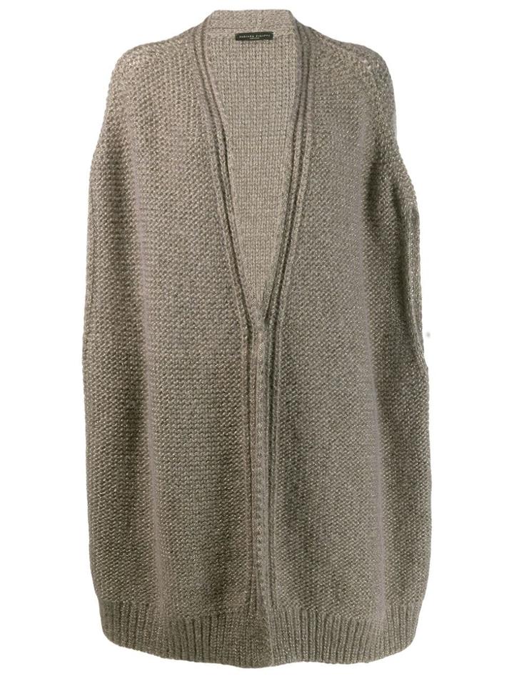 Fabiana Filippi Oversized Cardigan - Brown