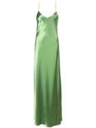 Galvan Slip Evening Dress - Green