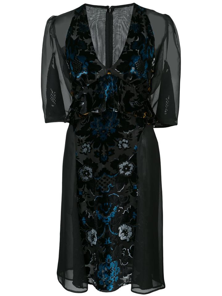 Anna Sui Arabesque Velvet Dress - Black