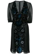 Anna Sui Arabesque Velvet Dress - Black