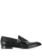 Green George Double Monk Strap Shoes - Black