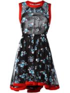 Philosophy Di Lorenzo Serafini Floral Print Flared Dress, Women's, Size: 38, Black, Polyester