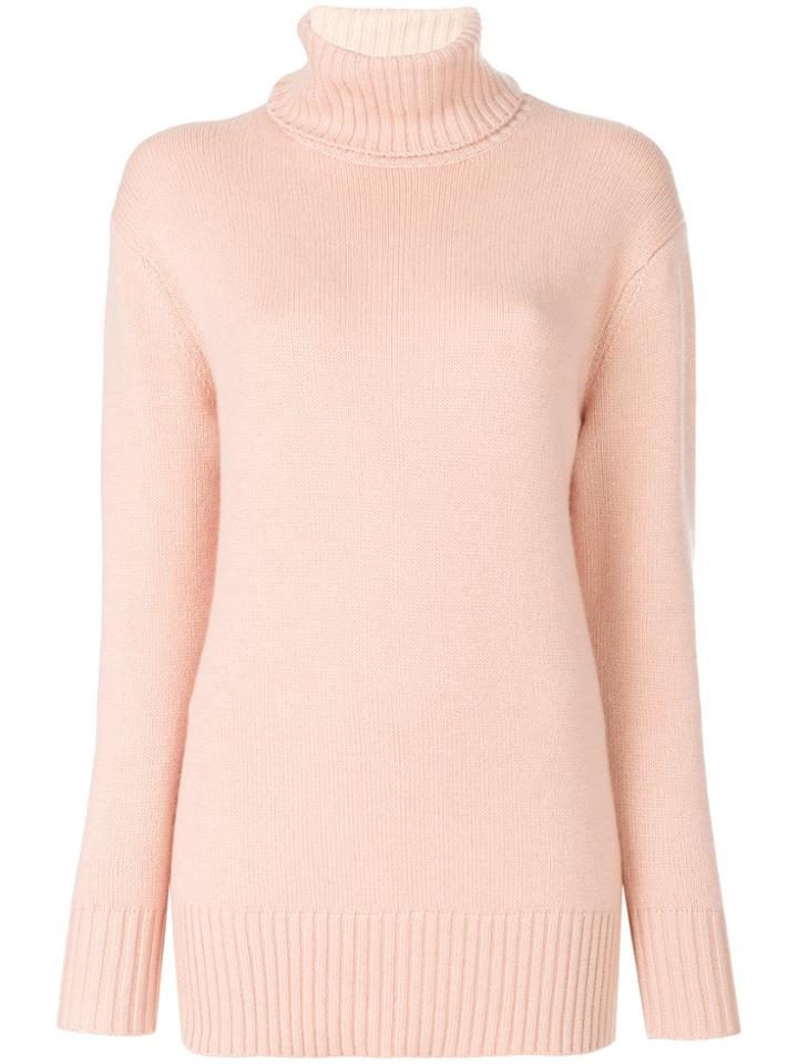 Chloé Cashmere Funnel Neck Jumper - Pink & Purple