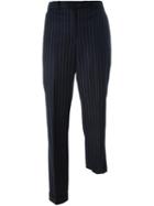Jacquemus Striped Asymmetric Trousers, Women's, Size: 38, Blue, Wool