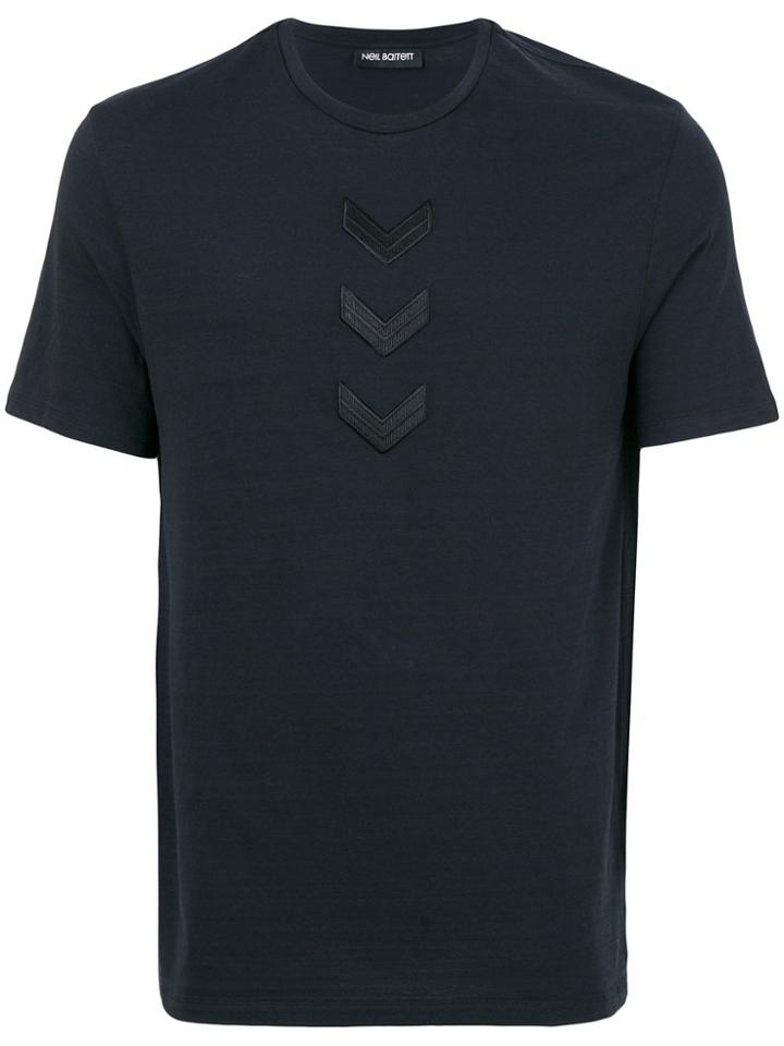 Neil Barrett Arrow Embroidered T-shirt - Black