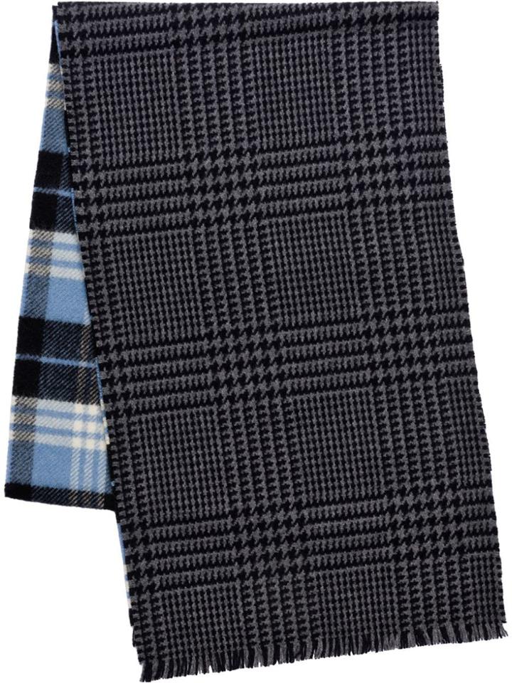 Miu Miu Houndstooth Check Scarf - Grey