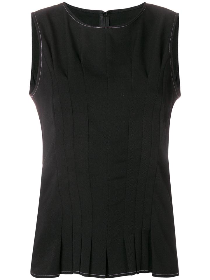 Mm6 Maison Margiela Darted Top - Black