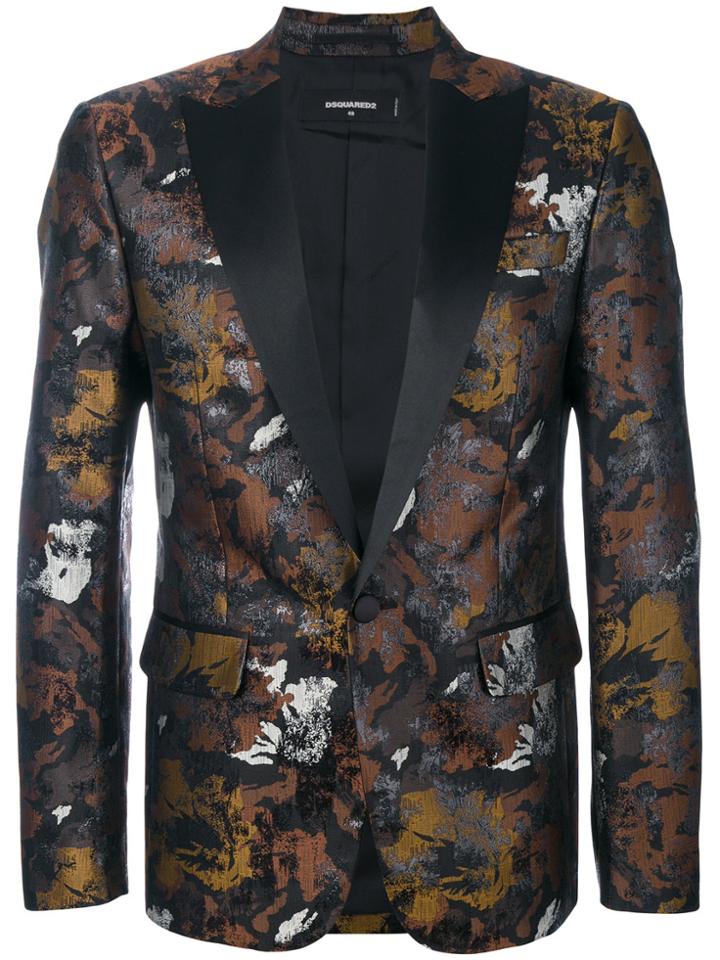 Dsquared2 Metallic Embroidered Blazer - Black