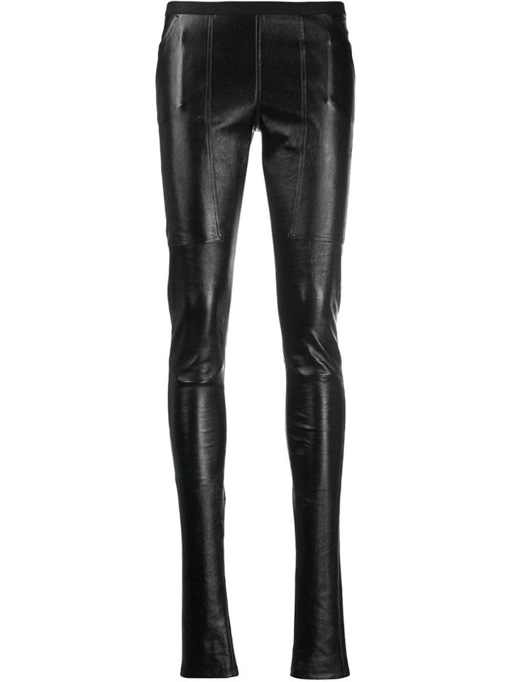 Rick Owens Shiny Skinny Trousers - Black