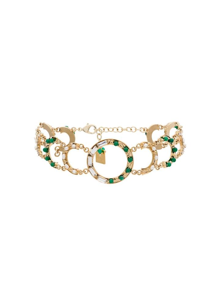 Rosantica Metallic Circle Link Choker Necklace - Gold