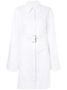 Solace London Slim-fit Belted Shirt Dress - White