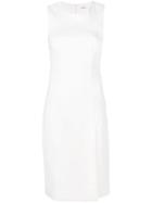 P.a.r.o.s.h. Fitted Midi Dress - White