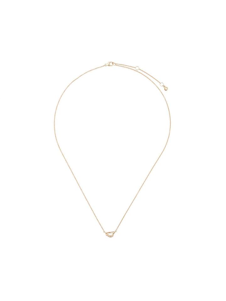 Astley Clarke 14kt Yellow Gold Mini Vela Diamond Pendant Necklace