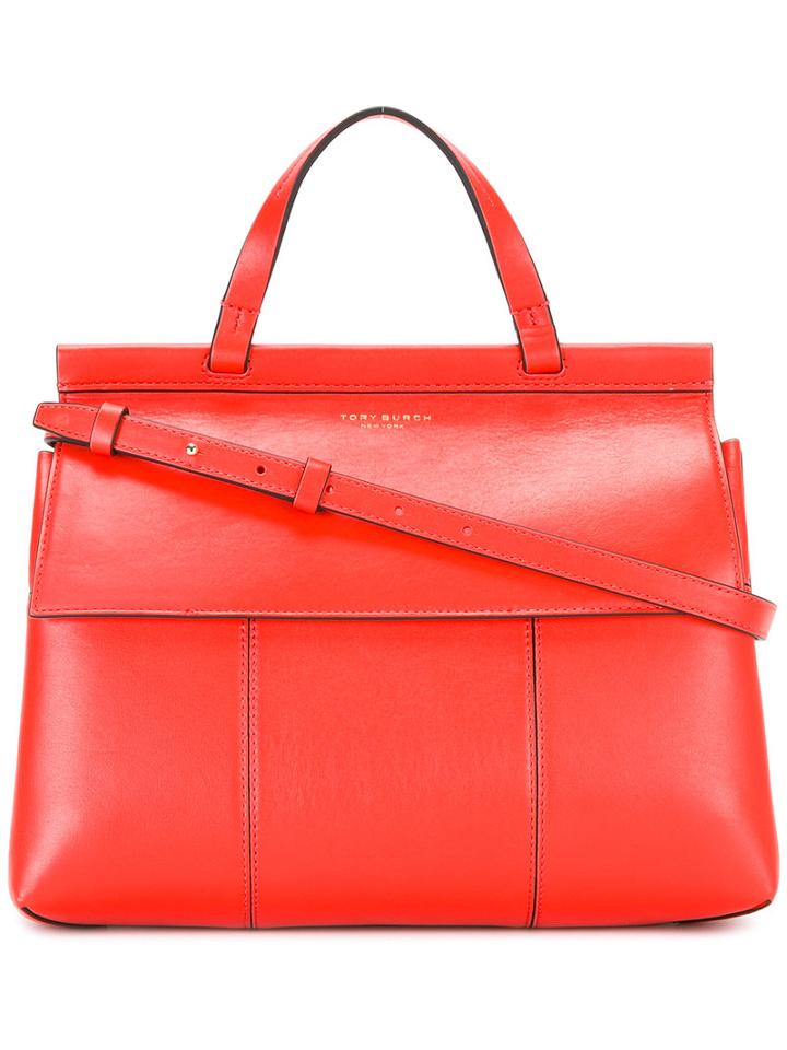 Tory Burch 'block T' Tote, Women's, Yellow/orange, Leather