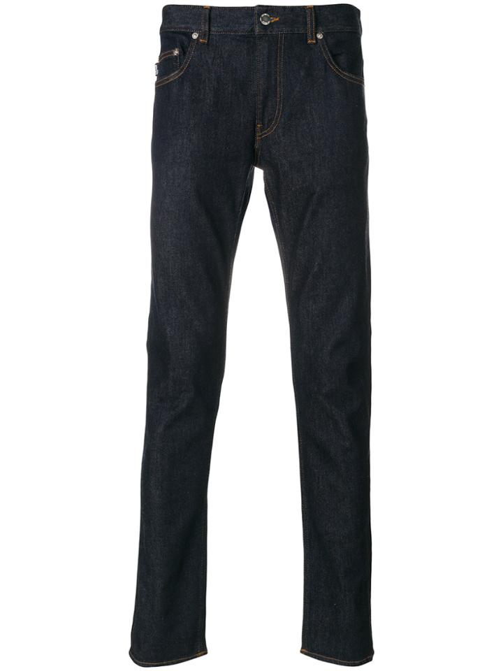 Love Moschino Peace Print Slim-fit Jeans - Blue